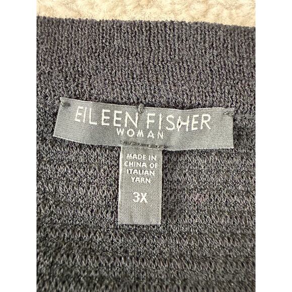 Eileen Fisher Plus Sz 3X Wool Italian Yarn Minimalist Career Skirt Black Pull On - Picture 4 of 7